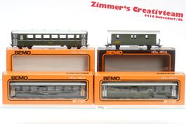 4 BEMO RhB Personen-u. Gepäckwagen HOm, OVP