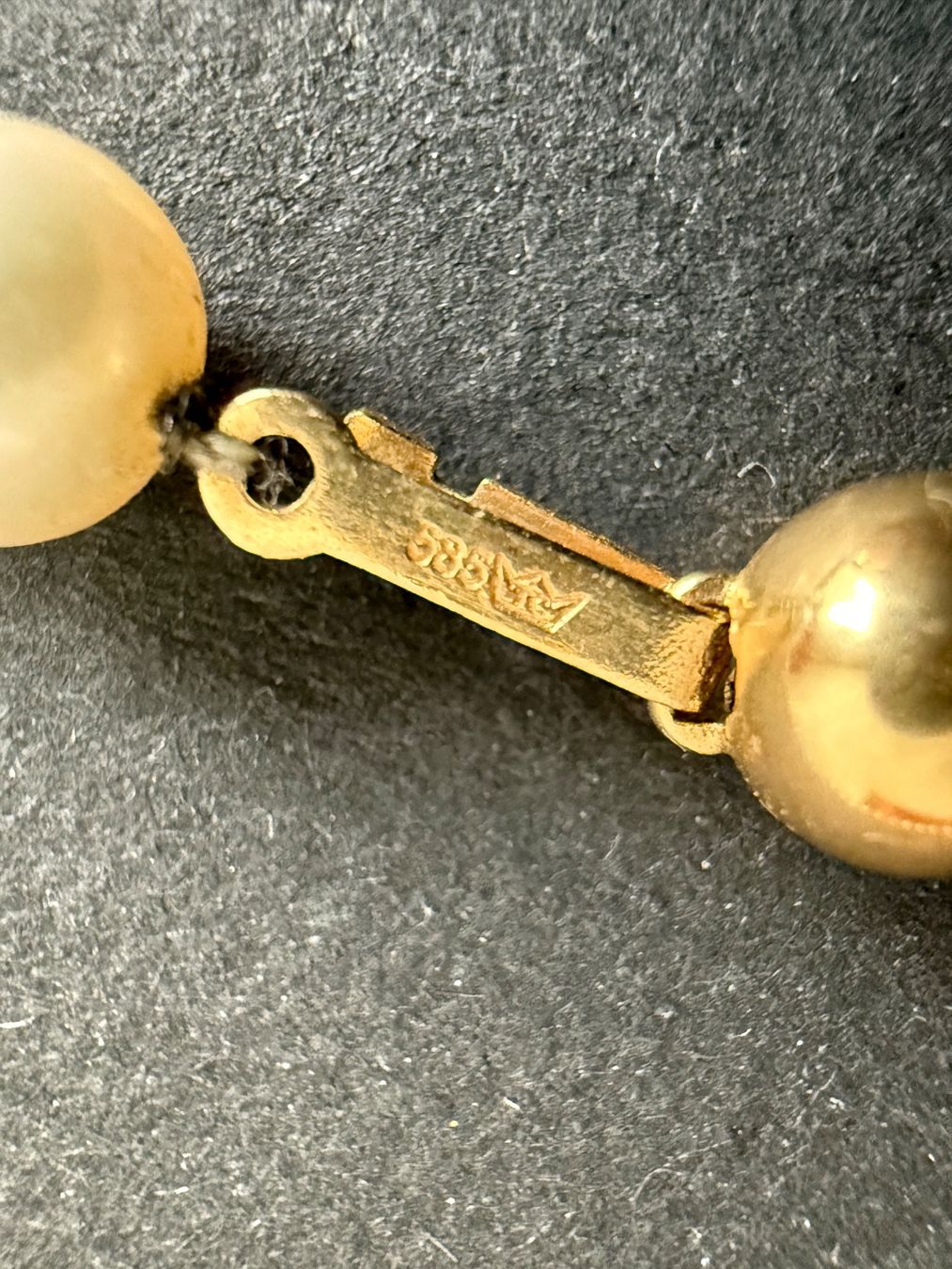 Ketten: Echte Perlen Kette mit Gold Verschluss 585, 14K – Gebraucht aus Spiegel b. Bern von Rogger72 4