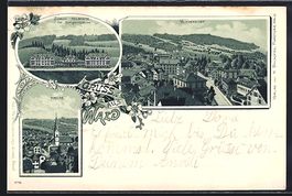 Litho Wald, Kirche, Heilstätte für Lun