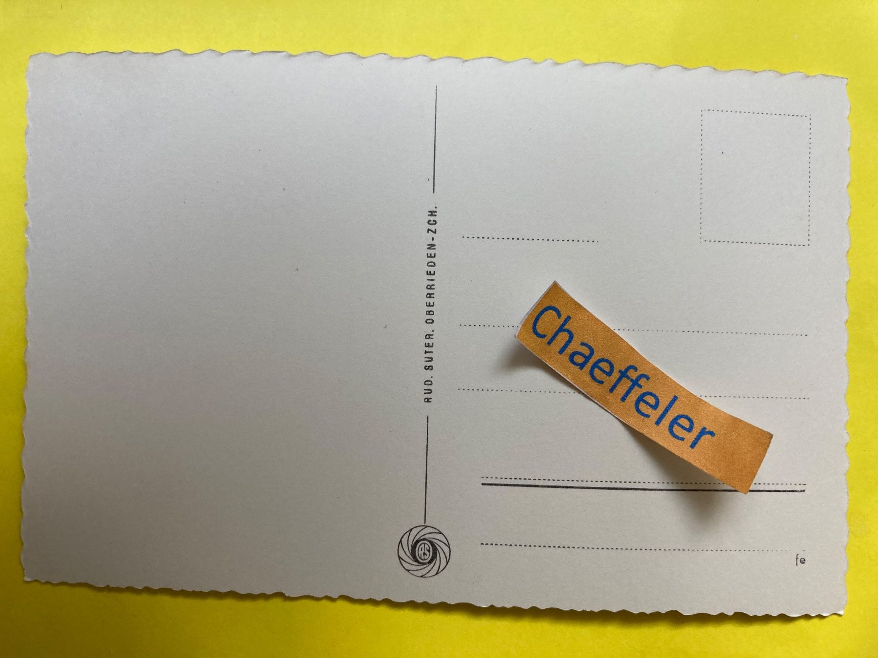 Cartoline postali: 6481 Baden. Hotel Freihof – Usato da Zürich venduto da Chaeffeler 1