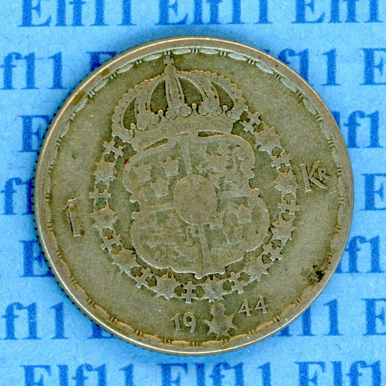 Alle Münzen: SEK___1.00 1944 ss+ 1 Krone – Gebraucht aus Widnau von Elf11