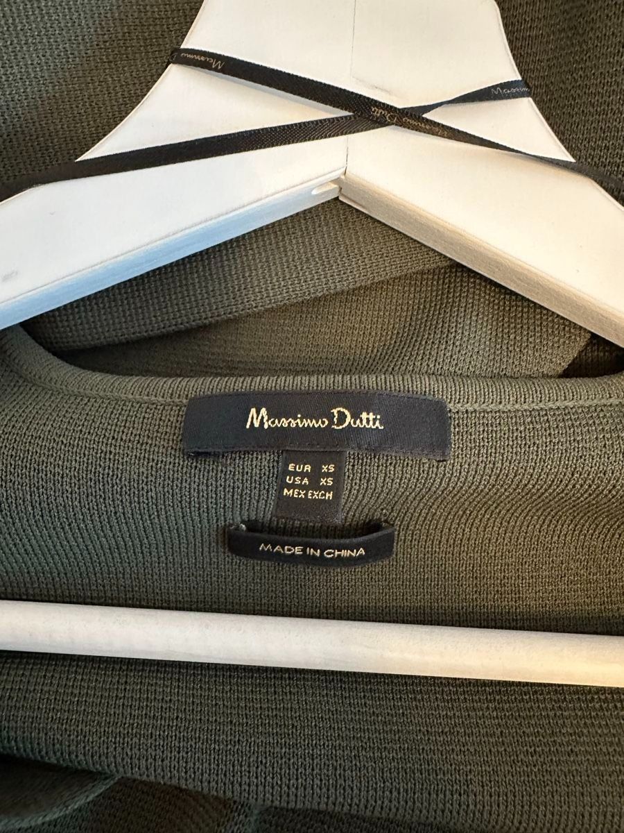 Massimo Dutti Robes: Massimo Dutti Strickkleid Khaki XS – D'occasion à Meggen par Scollection 1