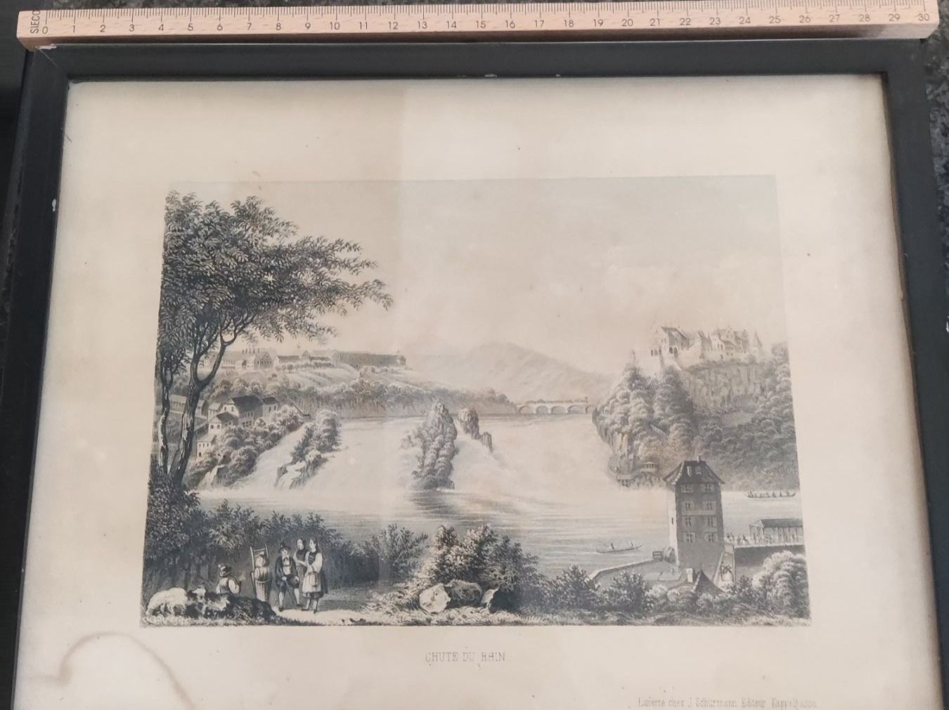 Stiche: Stich Bild Rheinfall - Chutte du Rhin / Schaffhausen – Gebraucht aus Solothurn von Csw1