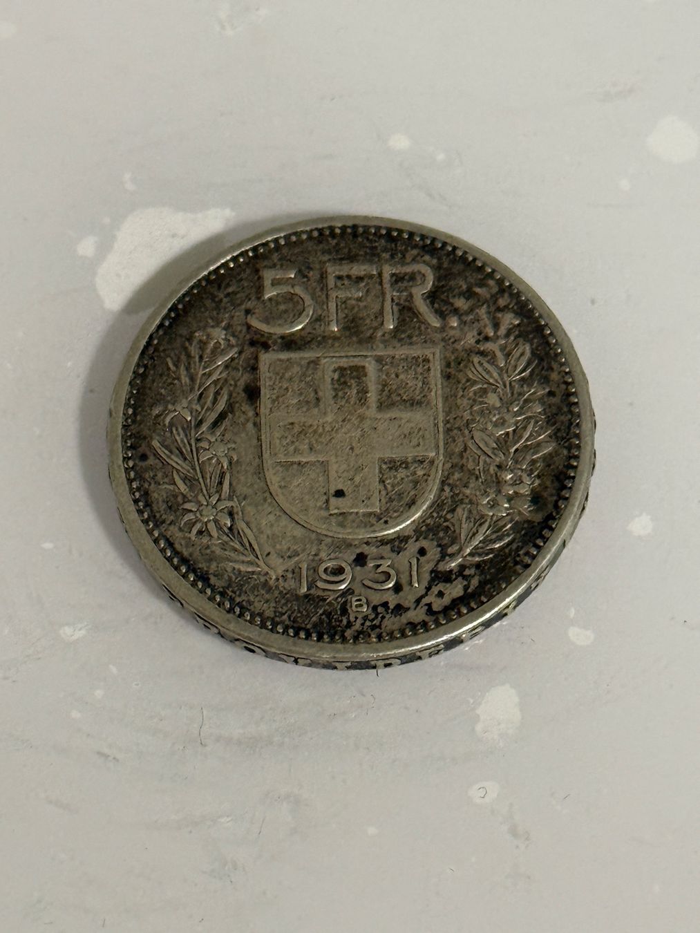 Alle Münzen: 5 Franken 1931  Silber – Gebraucht aus Wallisellen von SWISS_SILVER1 1