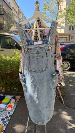 Latzkleid Mango Denim blau Grösse S