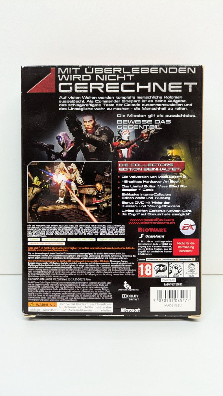 Giochi: Mass Effect 2 Collectors' Edition - XBox 360 – Usato da Menziken venduto da mame18 1