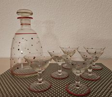 Likörservice aus Glas