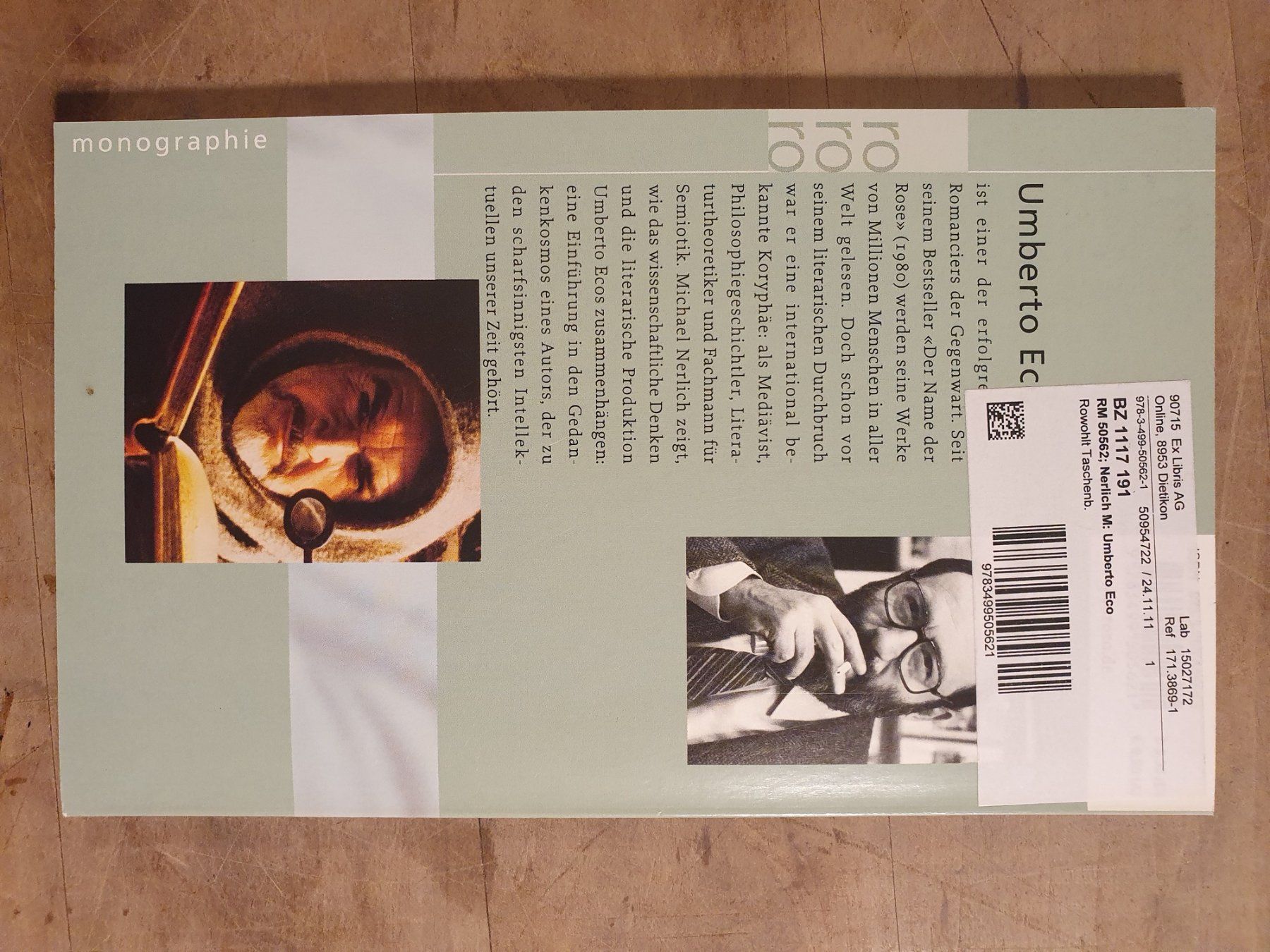 Libri: Umberto Ecco Michael Nerlich RoRoRo – Usato da Zürich venduto da loosebone 1