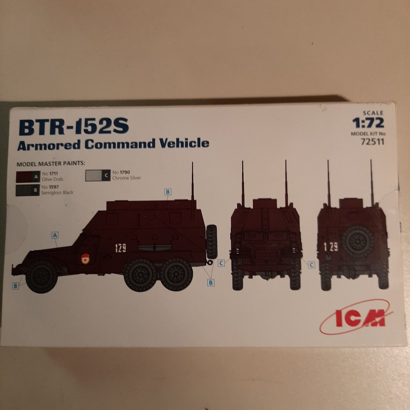 Kits de montage: 749 ... BTR-152 S Command Carrier ... ICM 72511 ... NEU – Neuf avec emballage d'origine à Bonstetten par Benibanny59 1