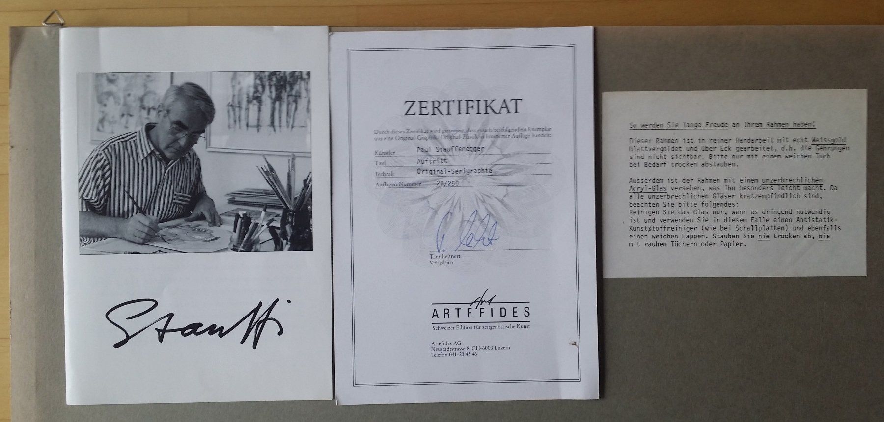Foto & Immagini: Stauffi - Original-Serigraphie "Auftritt" 20/250 mit Zert – Usato da Basel venduto da Skytime 5
