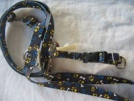Halsband&Leine sz mit Pfötli & Chnöchli