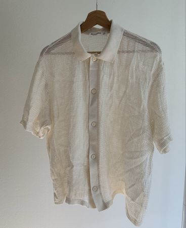 Sommerhemd mit Mesh-Optik (M)
