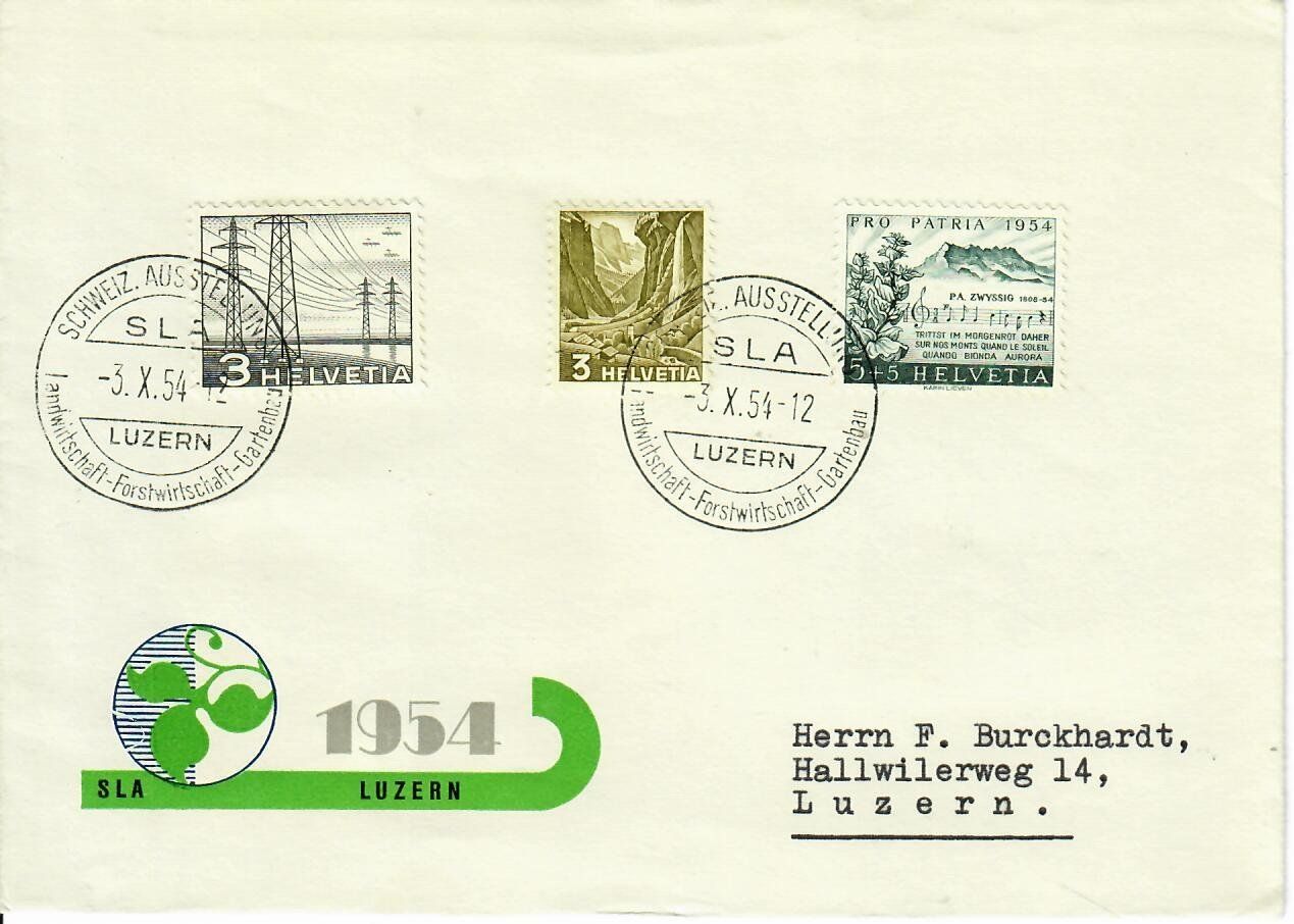Tous les timbres: SLA  Luzern 1954 – D'occasion à Hochdorf par Ziegel-16