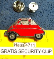 BMW ISETTA ROT KABINENROLLER AUTO PIN ENAMEL m.SECURITY-CLIP