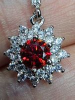 Collier argent avec diamant de moissanite de 0,5 ct certifié