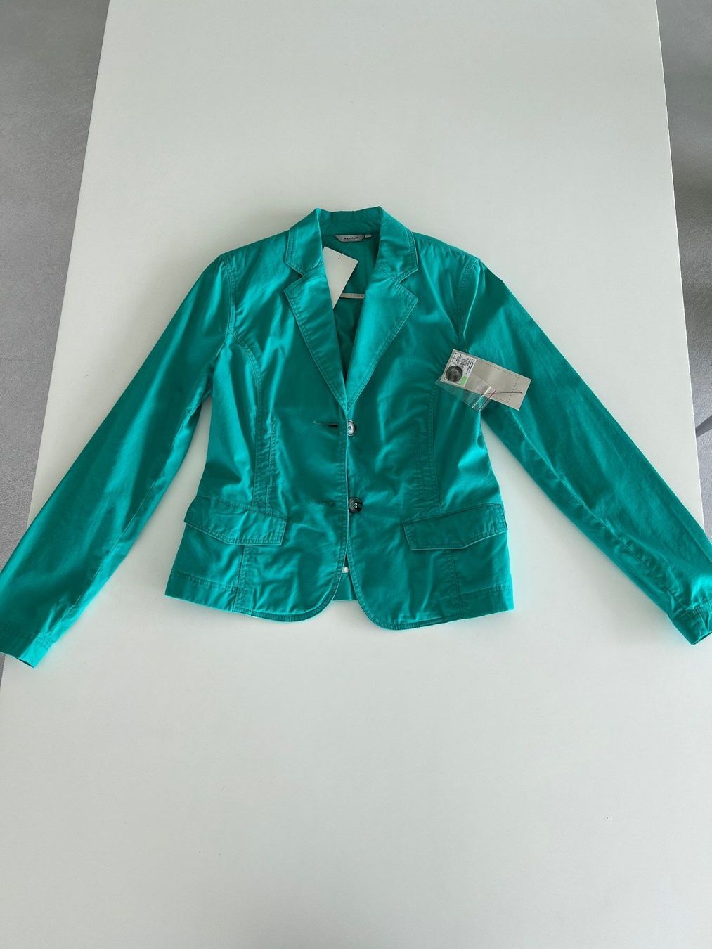 Giacche: Grüne Blazer aus Baumwolle – Nuovo e nell'imballaggio originale da Horgen venduto da Esterina