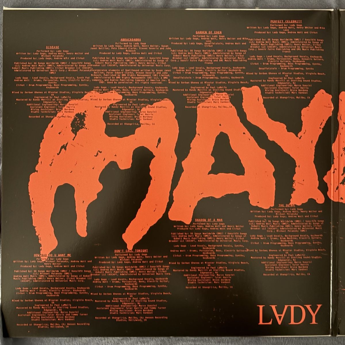 Vinyles: Lady Gaga - MAYHEM vinyle 140g standard – Neuf (Voir description) à Orbe par vivigcv 1