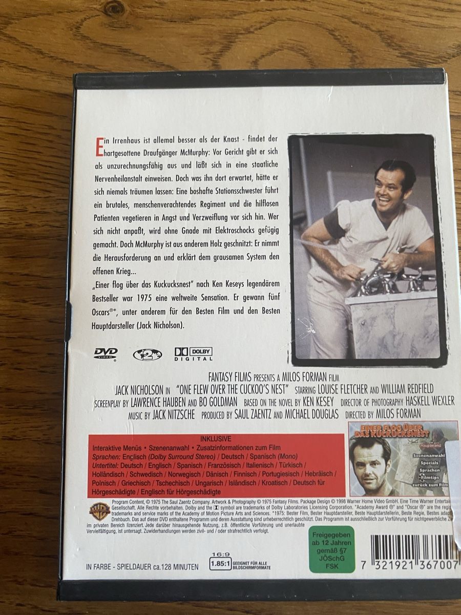 Alle DVDs: DVD Einer flog über das Kuckucksnest – Gebraucht aus Hallau von cruiser01 1