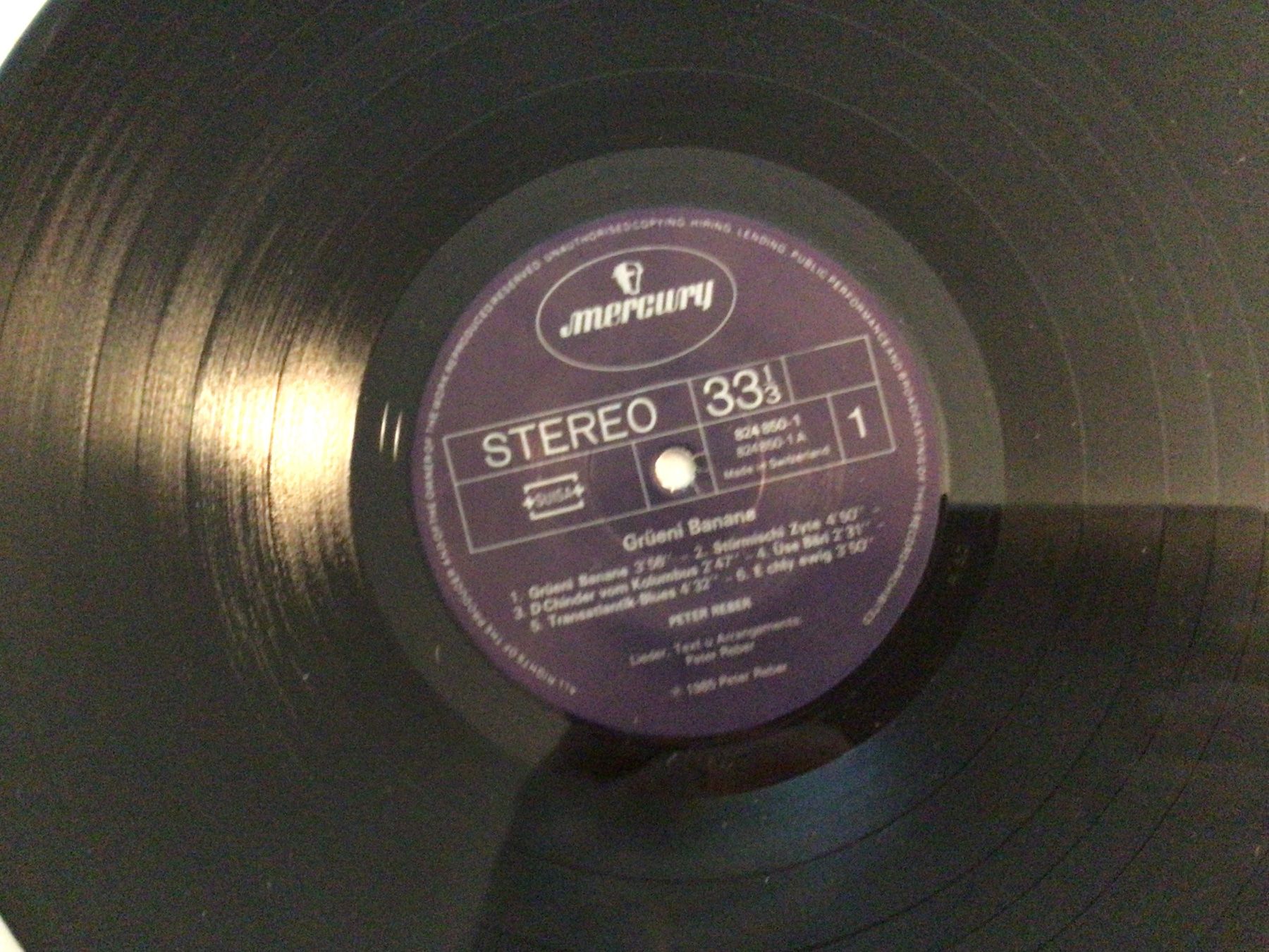 Schallplatten: PETER REBER, Grüeni Banane LP, 1985 – Gebraucht aus Steinach von Quarkie 3
