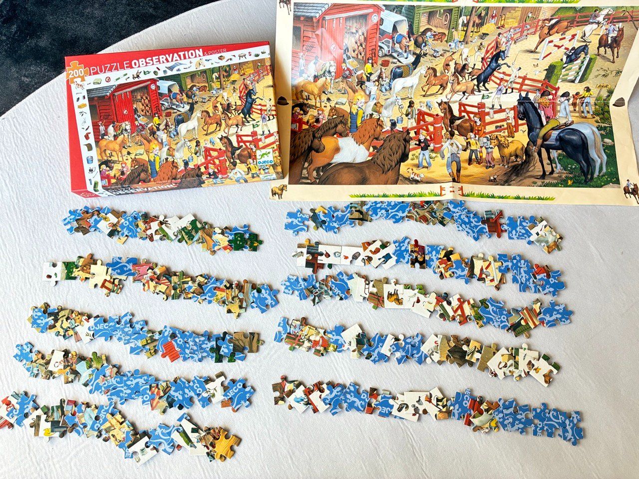 Djeco Puzzle: Puzzle observation et poster - 200 pièces - Equitation – Usato da Malleray venduto da ste_rx2t 1