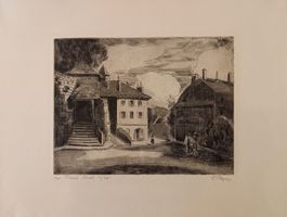 Georges PAYER(1879-1946)gravure Lausanne