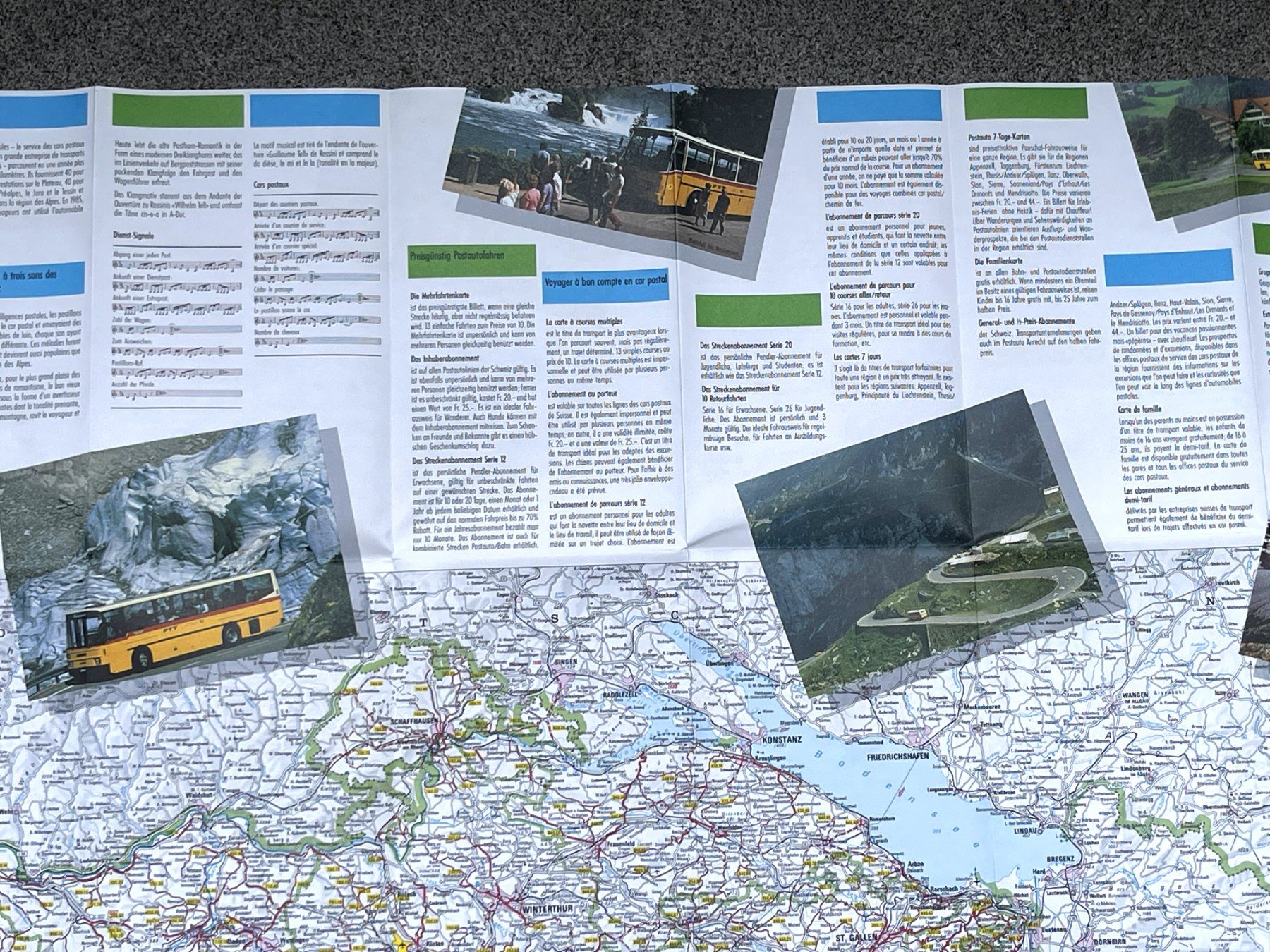Cartine & Atlanti: PTT Post Postauto Postauto-Linien Schweiz Landkarte 1986 – Nuovo (secondo la descrizione) da Bern venduto da AWiBe 8