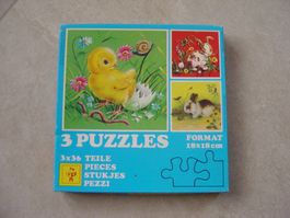 3 Kinderpuzzles (3x36 Teile) Pestalozzi Verlag
