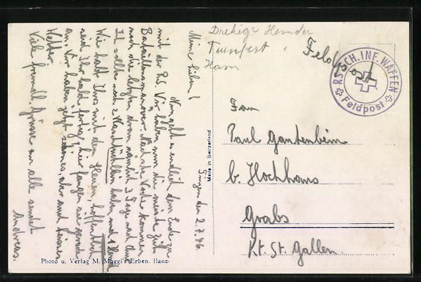Cartoline postali: Tinzen /Oberhalbstein, Ortsansicht mit U – Usato da Berlin venduto da bartko-reher 1