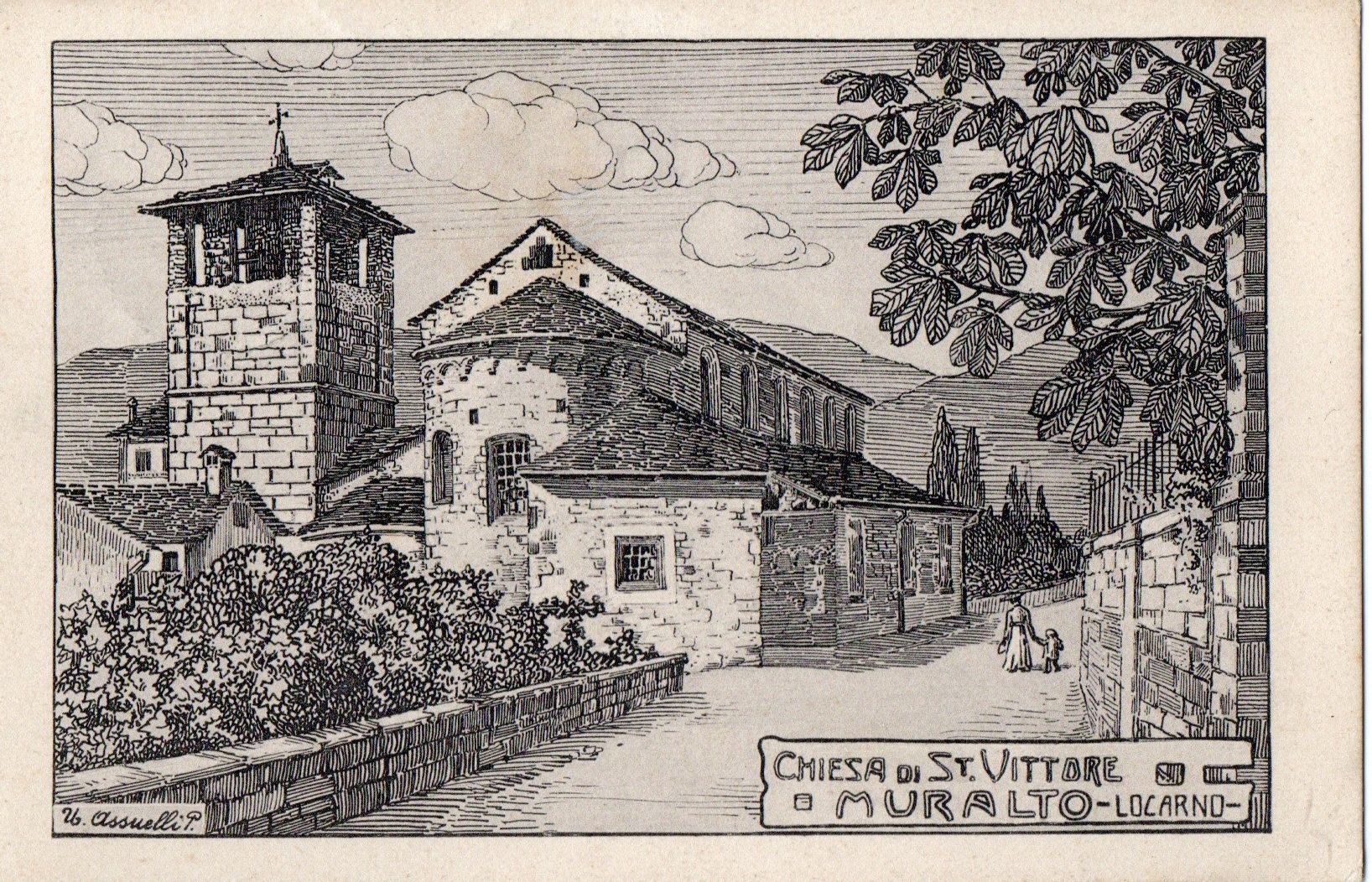 Cartoline postali: Muralto - Chiesa di S.Vittore – Usato da Melano venduto da pisonsdro