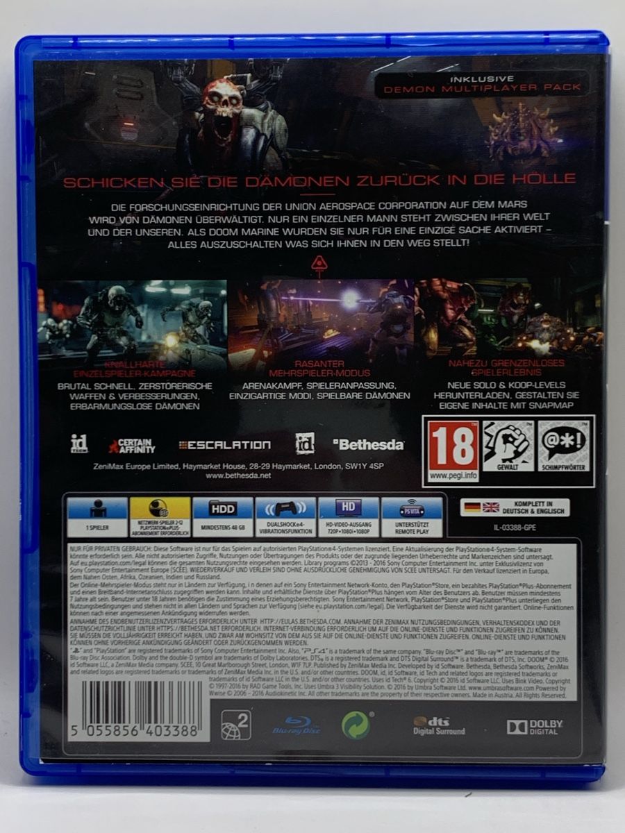 Sony Spiele: Doom - PS4 – Gebraucht aus Ostermundigen von RG-Collector 1