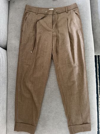 Braune Stoffhose Gr. 40, warm & elegant