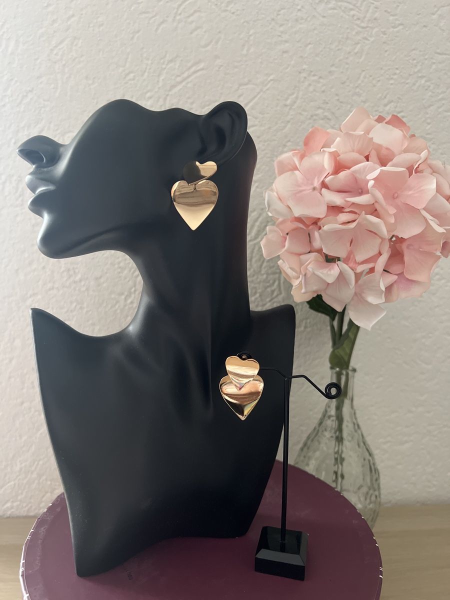 Orecchini pendenti & Orecchini a lobo: Goldige Herz-Ohrringe, modern & elegant – Nuovo (secondo la descrizione) da Seon venduto da Sunny-Schmuck78