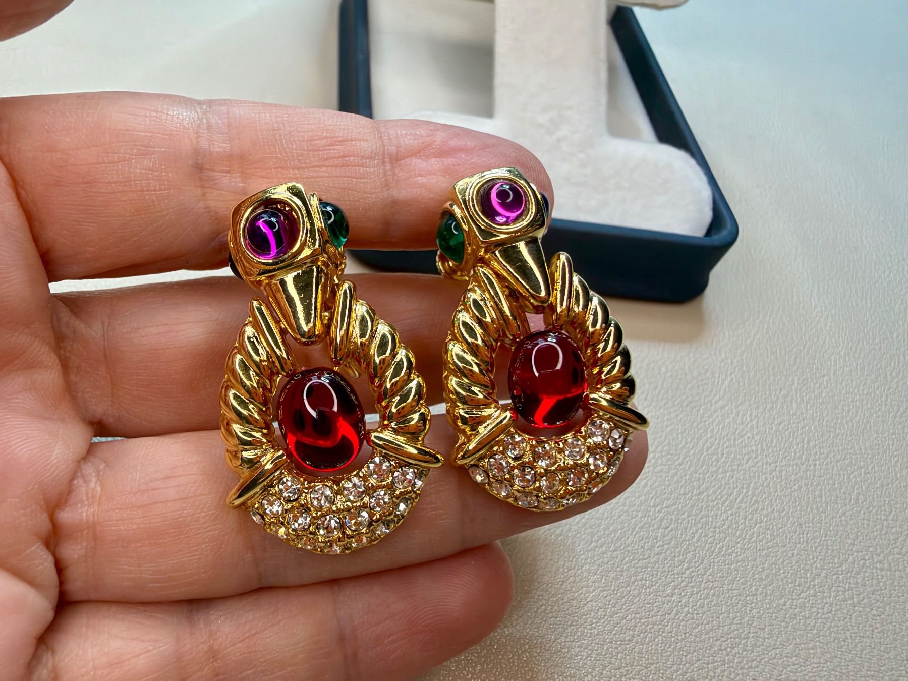 Orecchini pendenti & Orecchini a lobo: Vintage Ohrringe Luxus Modeschmuck – Usato da Lamone venduto da LaCantinaMagica