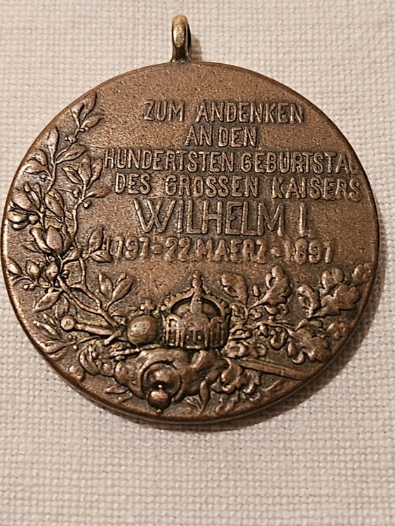 Médaille Guillaume II 1897, bronze, rare 2