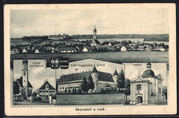 Cartoline postali: sign. Hans Pernat: Oberndorf a. Lech, Ki – Usato da Berlin venduto da bartko-reher