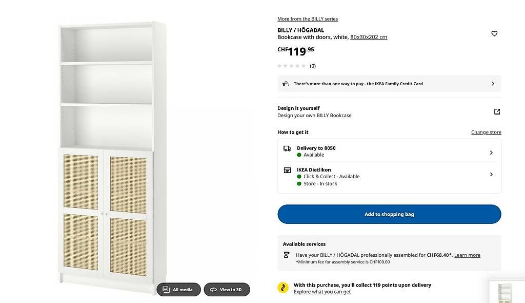 Étagères: IKEA BILLY Bücherregal Bookshelf – D'occasion à Zürich par authenticmonkey