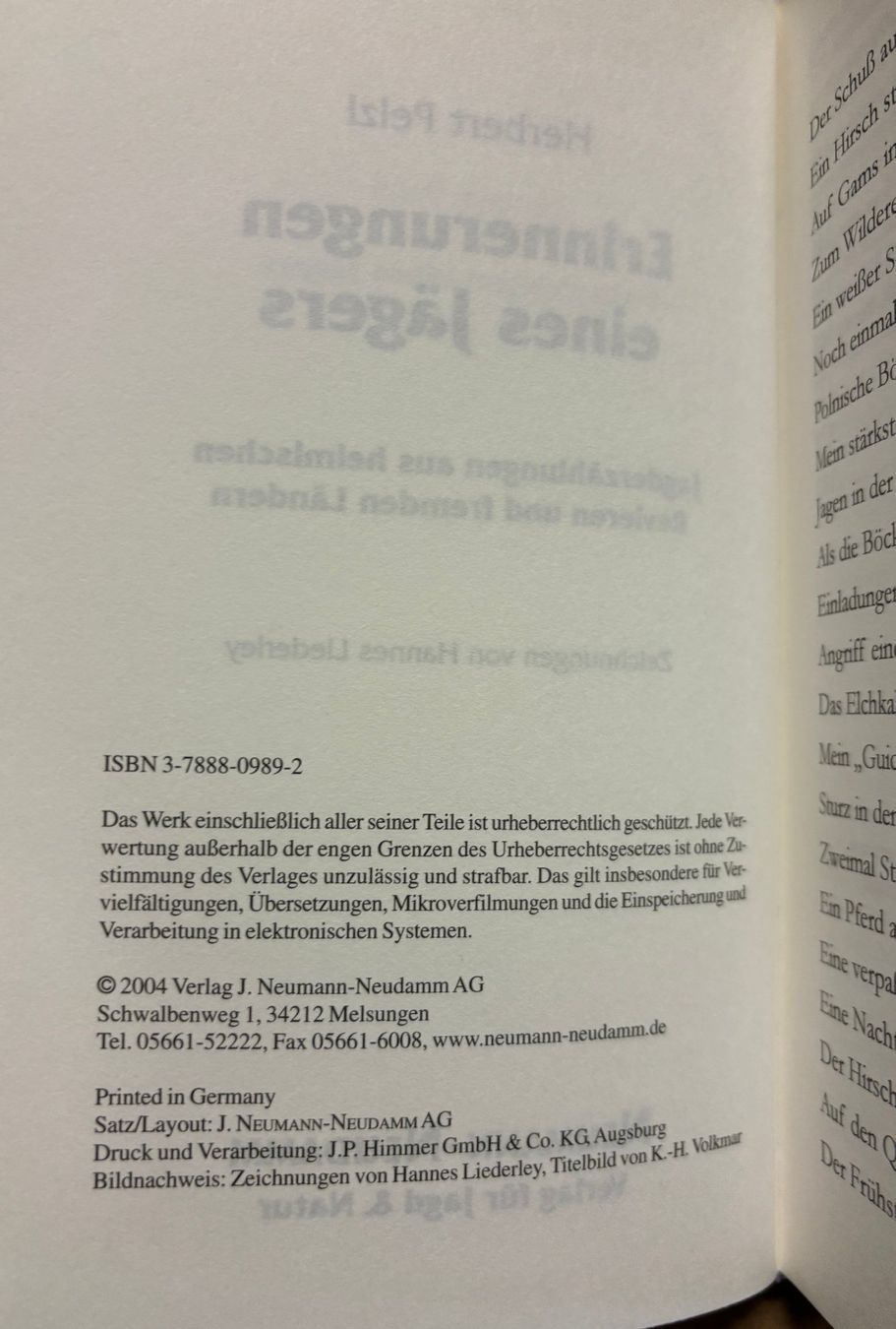 Libri: Erinnerungen eines Jägers – Nuovo (secondo la descrizione) da Sarnen venduto da Livres 2