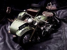 Maquette Moto Side-Car Métal Chang Jiang CJ750 (Articulée)