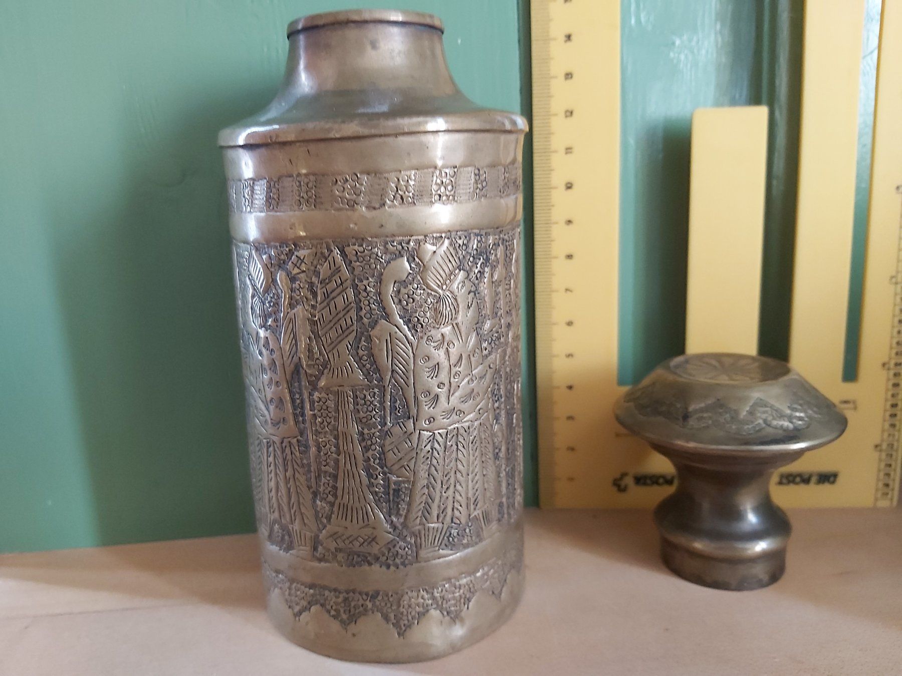 Flaschen: Versand möglich! Evtl. assyrisch Messing Flasche, Deckel – Gebraucht aus Winterthur von Goldpipau 9