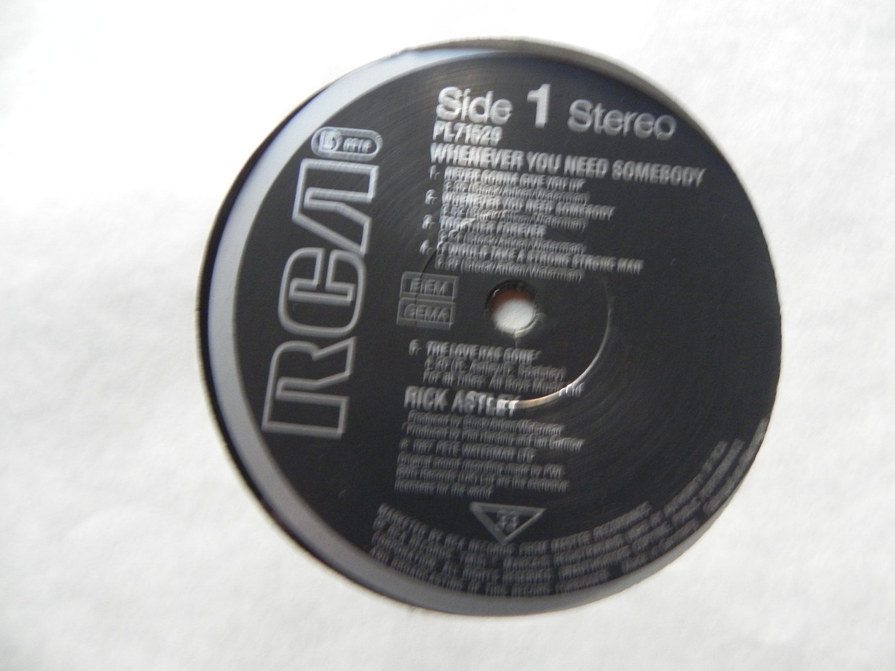 Dischi in vinile: LP brit. Pop Sänger Rick Astley 1987 Whenever you.. – Usato da Siebnen venduto da krimsie 4