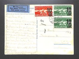 1937 Flugpost F20b (Aufdruck matt) + F21 Luftpost AMBULANT