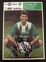 FCSG Autogrammkarte Herbert Koch Saison 96/97 signiert