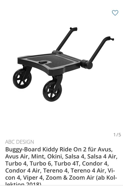 Rollbrett Kinderwagen (Buggy Board) ABC design (Neuf (Voir description))   Basel pour CHF 45  retrait uniquement | Acheter sur Ricardo