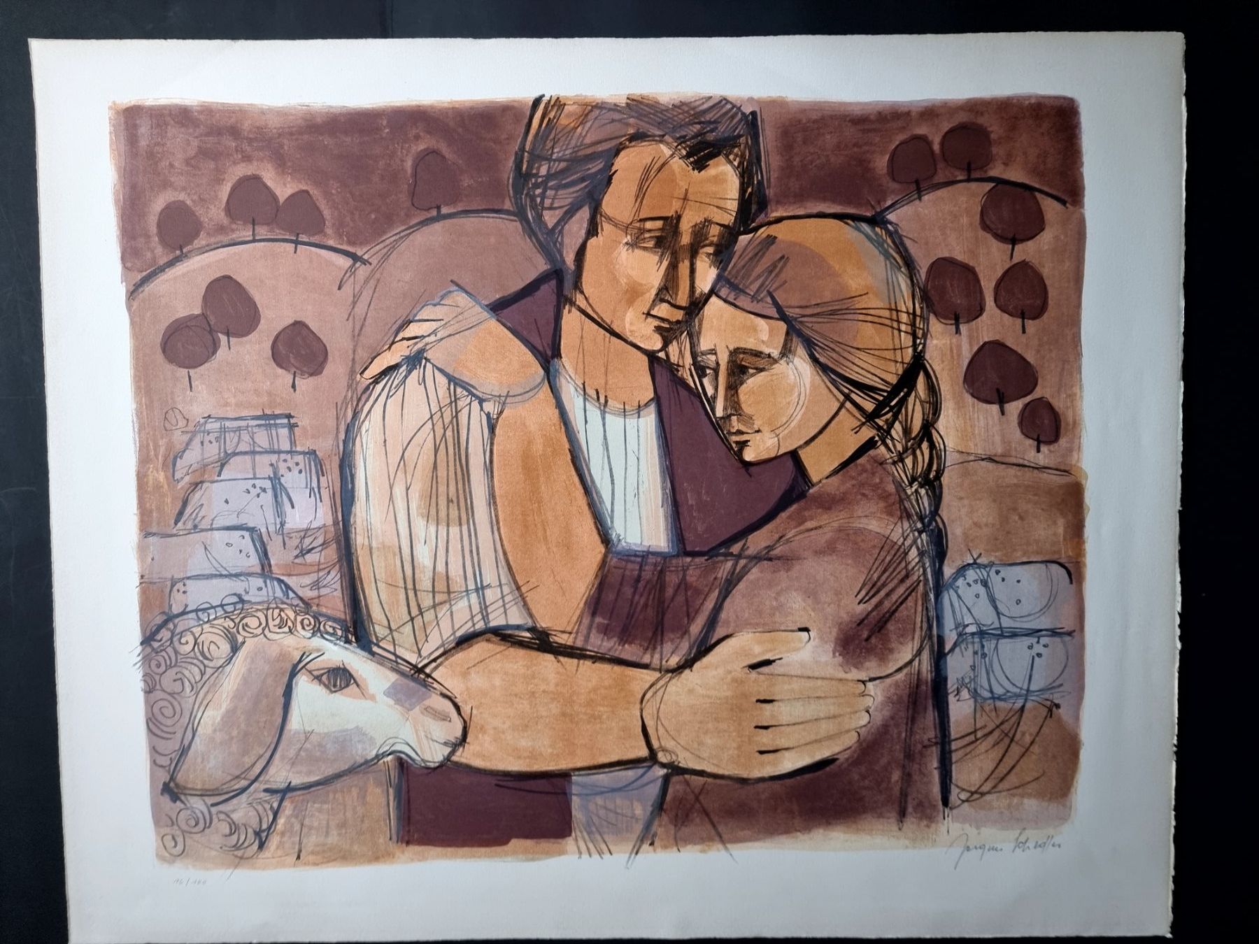 Grafica & Litografie: JACQUES SCHEDLER GROSSE LITHOGRAPHIE SIGNIERT NUMMERIERT – Usato da Gersau venduto da grafik-kunst 3