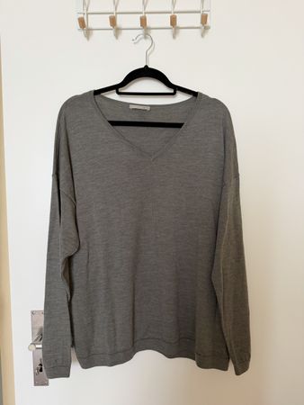 Damen Pullover Nile grau V-Ausschnitt Grösse XL gut