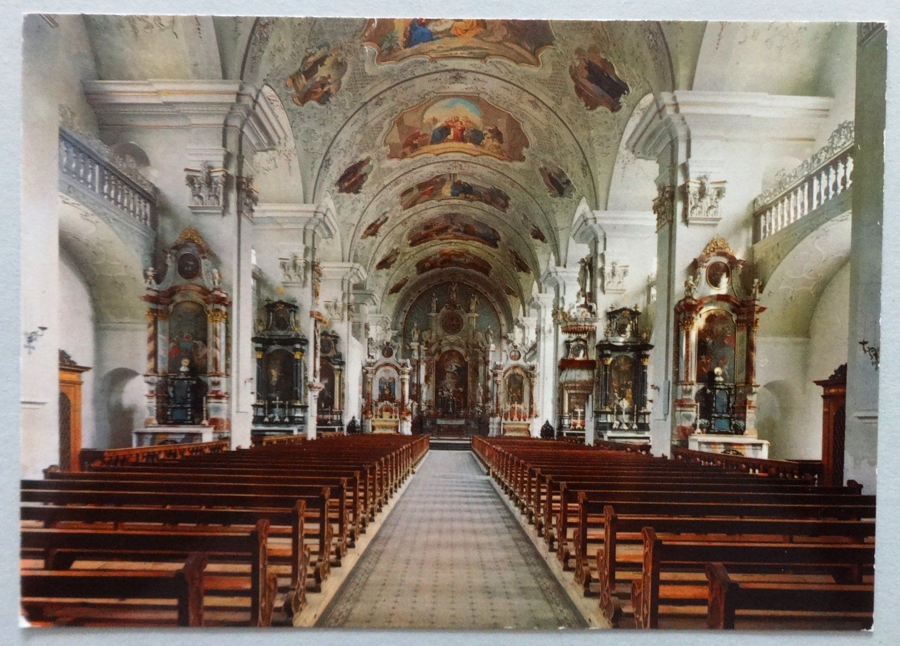 Cartoline postali: Engelberg, Klosterkirche des Benediktinerstiftes – Usato da Fétigny venduto da Billy2miny