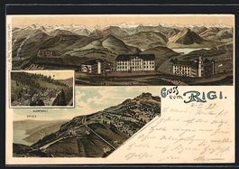 Litho Rigi, Partie von Klösterli, Panor