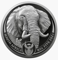 Big Five Elefant 2021 Silber Südafrika Silver Elephant