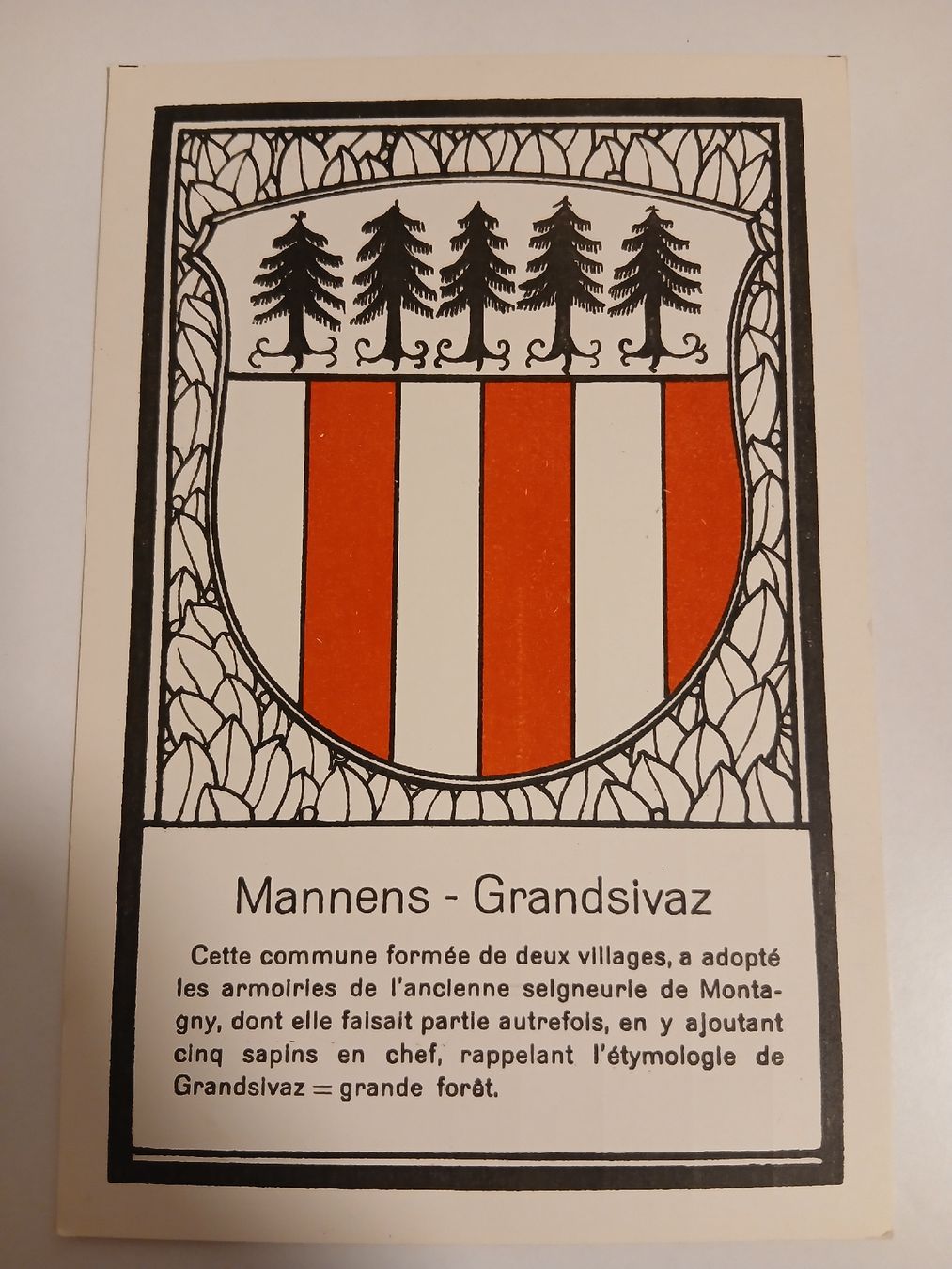Cartoline postali: Carte postale ancienne Mannens - Grandsivaz – Usato da Belfaux venduto da frifri500