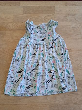 Süsses Sommerkleid Safari Tiermuster, Grösse 92 H&M